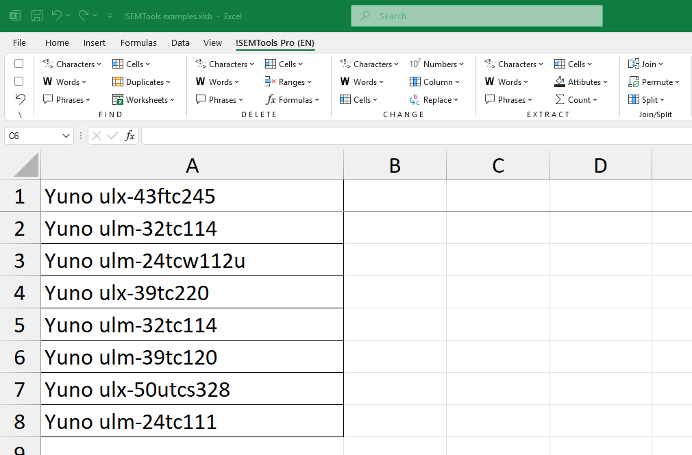 Remove first N characters from cells in Excel with !SEMTools