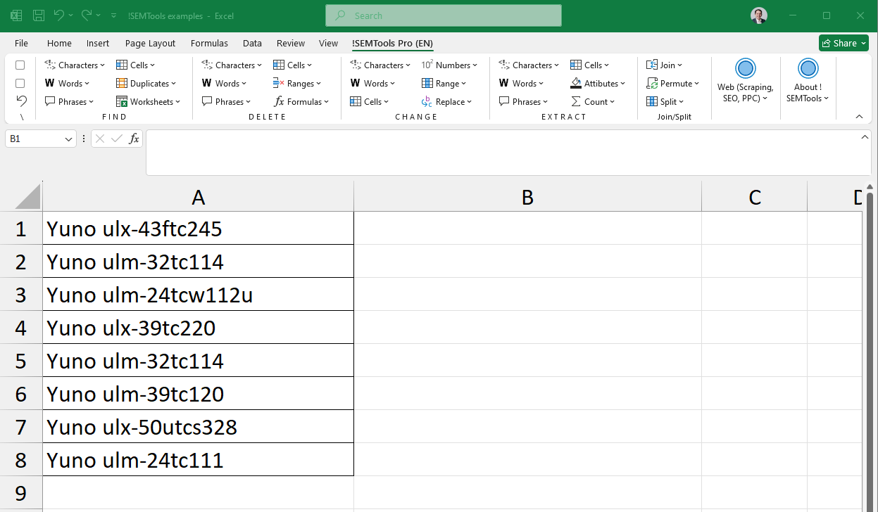 Remove number characters with nested SUBSTITUTE formula